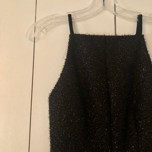 NWOT Black calf-length hourglass shape dress